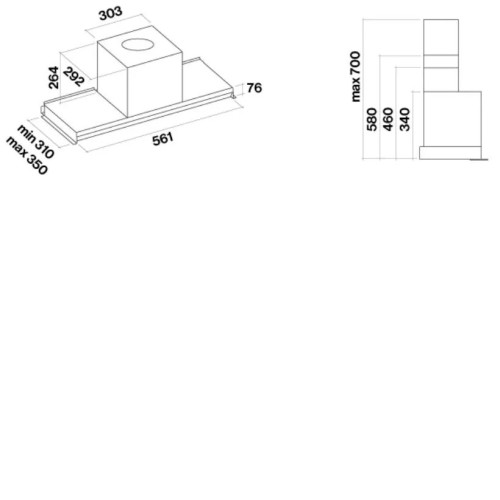 Вытяжка FALMEC VIRGOLA NO-DROP 60 BLACK CVJN60.E13P2#ZZZN490F