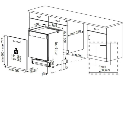 Посудомоечная машина HOTPOINT-ARISTON HI 5D69 AWSM