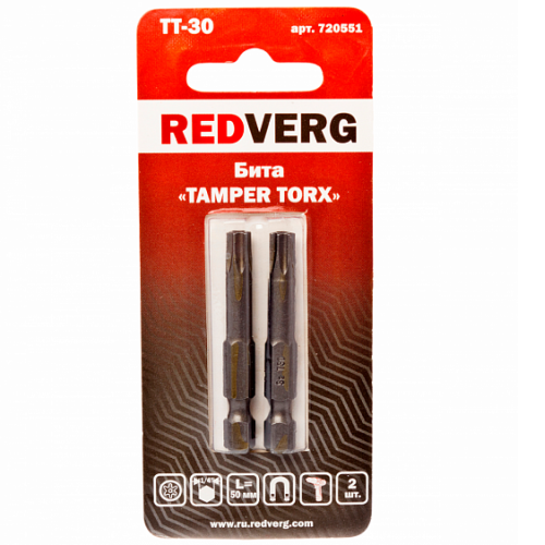 Бита Redverg Torx Tamper 30х50 (2шт.)(720551)