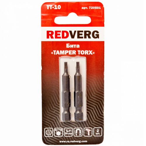 Бита Redverg Torx Tamper 15х50 (2шт.)(720511)