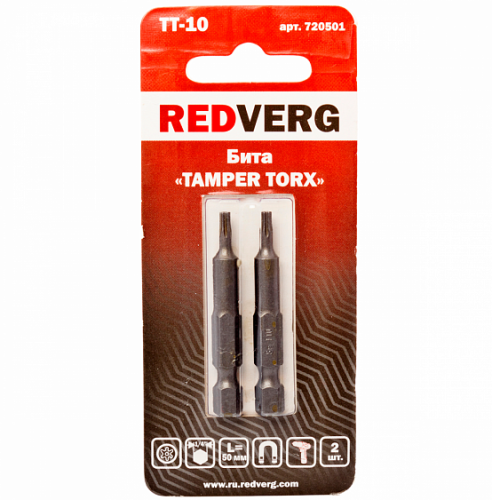 Бита Redverg Torx Tamper 10х50 (2шт.)(720501)