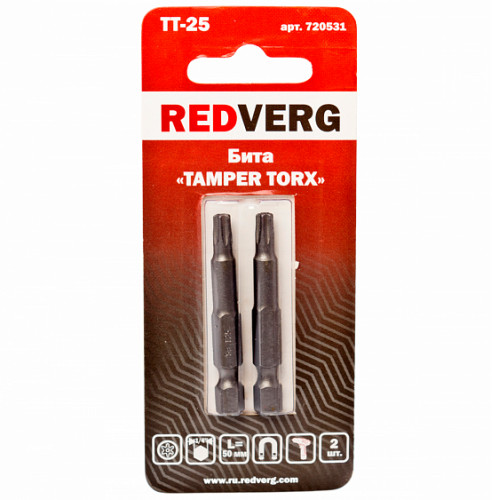 Бита Redverg Torx Tamper 25х50 (2шт.)(720531)