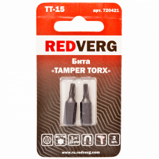 Бита Redverg Torx Tamper 15х25 (2шт.)(720421)