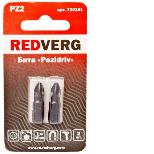 Бита Redverg Pz2х25 (2шт.)(720151)
