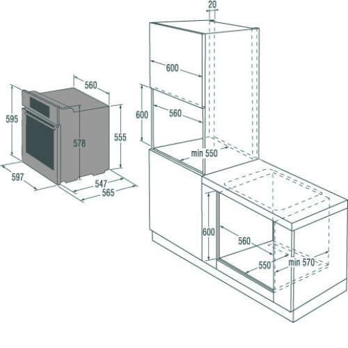 Духовой шкаф Gorenje GO 312 B черный