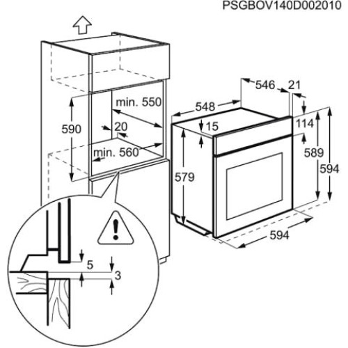 Духовой шкаф ELECTROLUX eoe 5551 aox