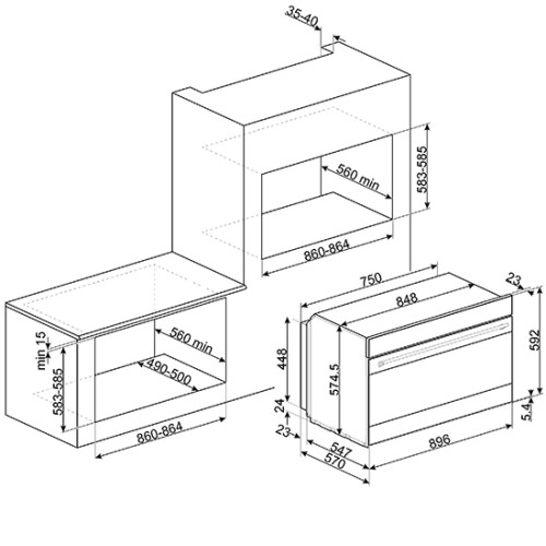 Духовой шкаф SMEG SFP9395X1