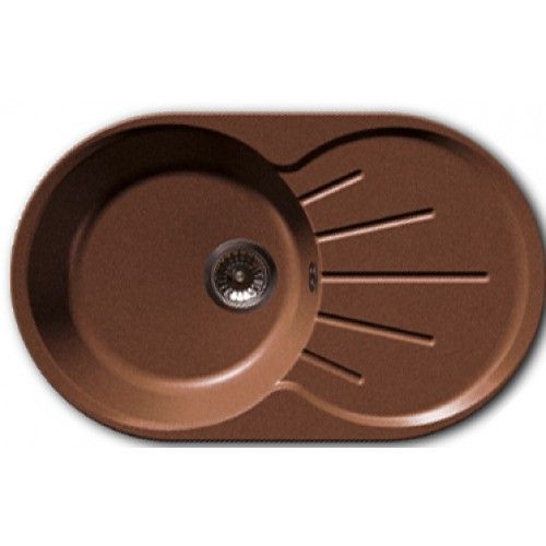 Мойка GRANFEST RONDO GF-R-750L чаша с крылом 750*460мм терракот