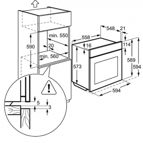Духовой шкаф ELECTROLUX eoa 93434 ak
