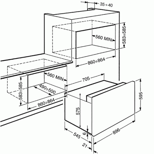 Духовой шкаф SMEG sfp3900x