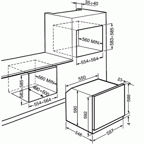 Духовой шкаф SMEG SF6922PPZE