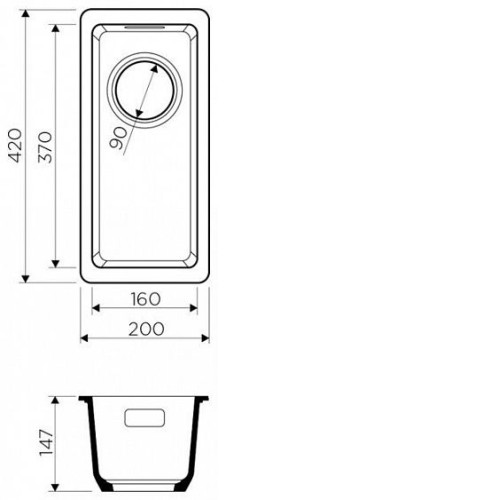 Кухонная мойка Omoikiri Kata 20-U-CA (4993371)