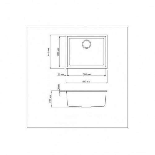 Мойка OMOIKIRI bosen 54-u-be tetogranit/бежевый 4993162