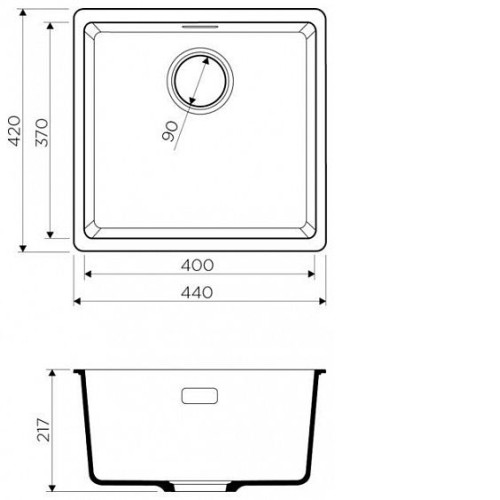 Кухонная мойка Omoikiri Kata 44-U-CA (4993399)