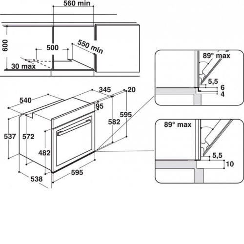 Духовой шкаф WHIRLPOOL akzm 6610/tb