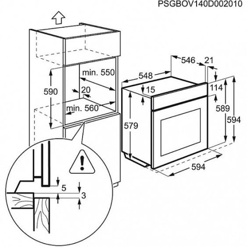 Духовой шкаф ELECTROLUX eoc 95851 ax