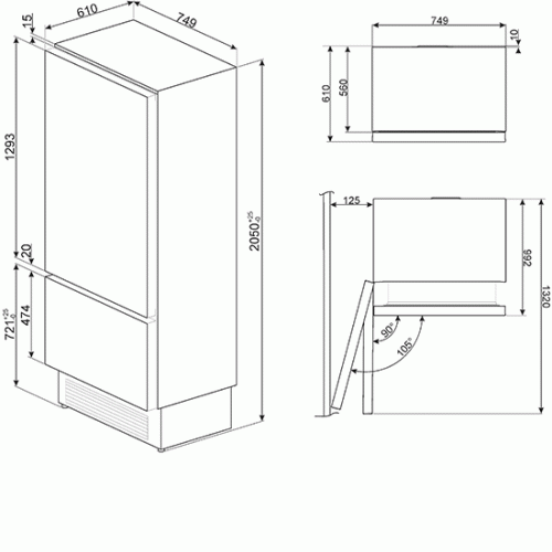 Холодильник SMEG RI76LSI