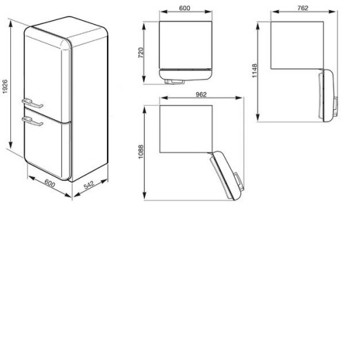 Холодильник SMEG fab32rbn1
