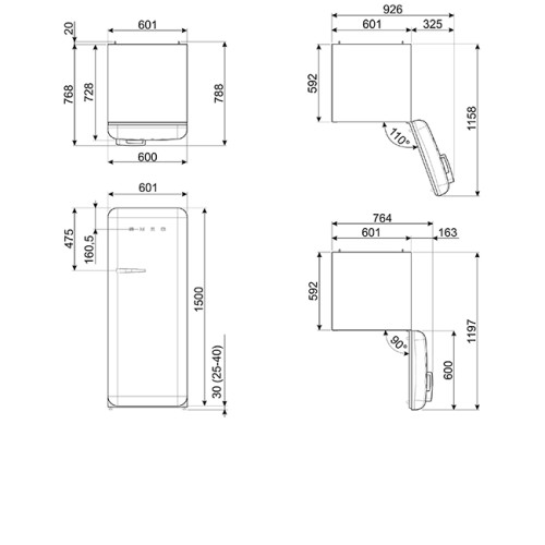 Холодильник SMEG FAB28RBE3