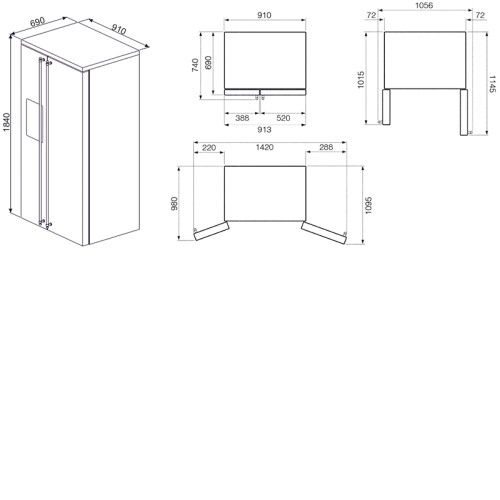 Холодильник Smeg FA63X