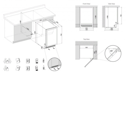 Винный шкаф DUNAVOX DAU-45.125DSS.TO