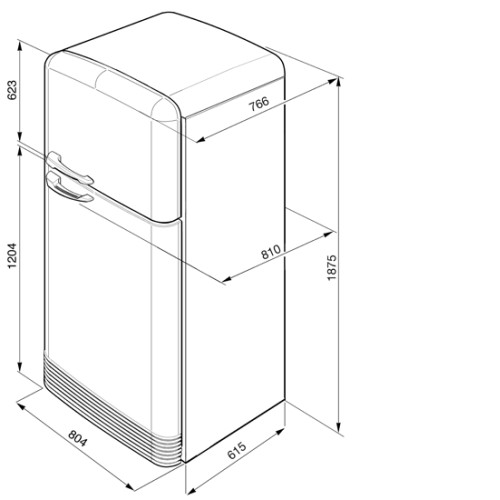 Холодильник SMEG fab50po