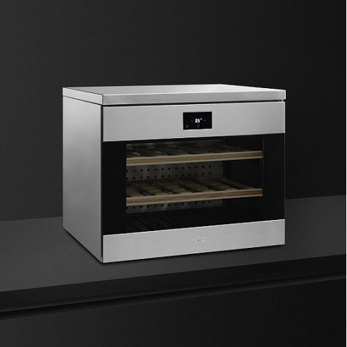 Встраиваемый винный шкаф SMEG CVF318X