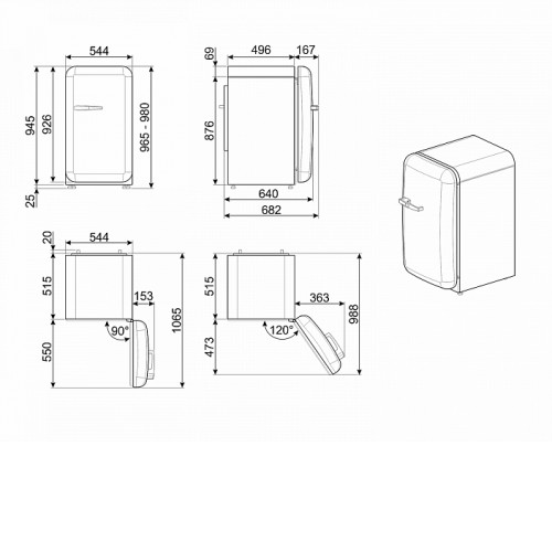 Холодильник SMEG FAB10RBL2