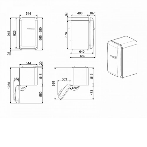 Холодильник SMEG FAB10LDUJ2