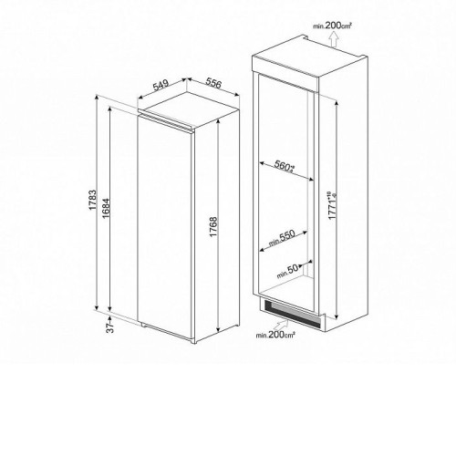 Холодильник SMEG S8L174D3E