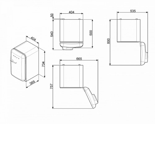 Минибар SMEG FAB5LCR3
