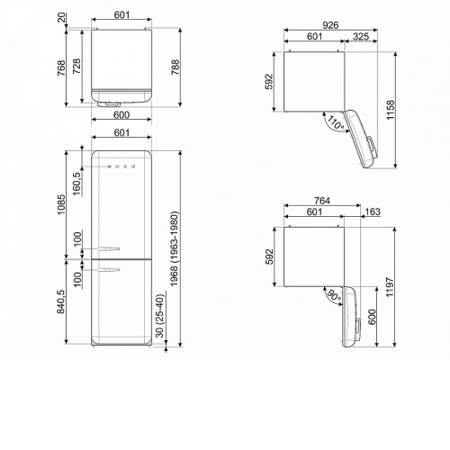Холодильник SMEG FAB32ROR5
