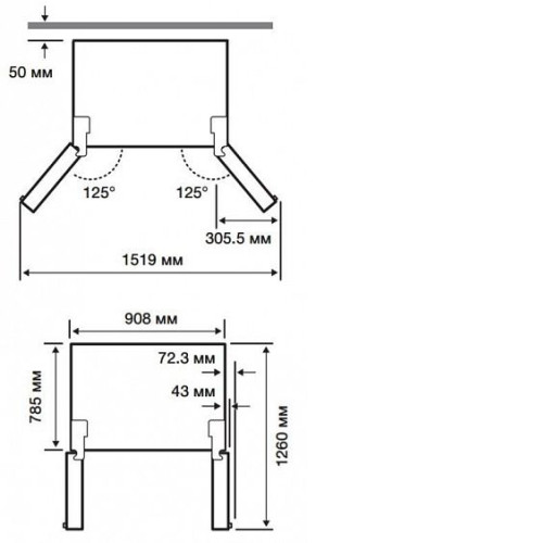 Холодильник Samsung RF905QBLAXW серебристый