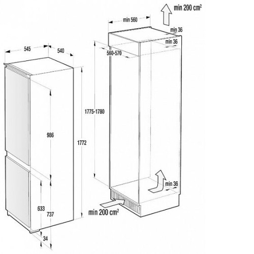 Холодильник GORENJE RKI4182E1