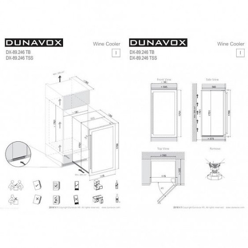 Винный шкаф DUNAVOX DX-89.246TB