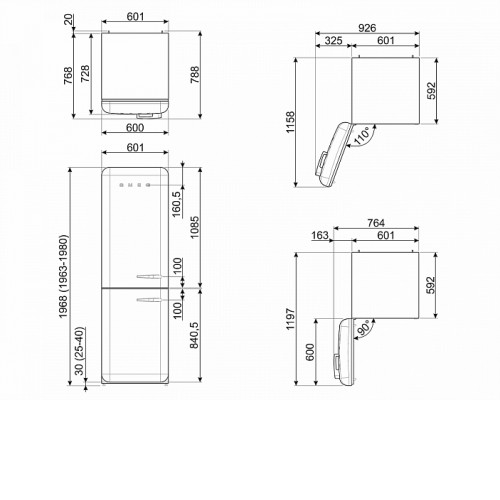 Холодильник SMEG FAB32LPK5