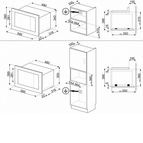 Микроволновая печь SMEG FMI120S2
