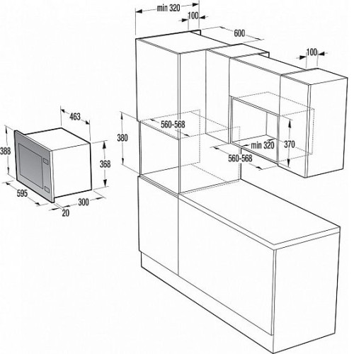 Встраиваемая микроволновая печь Gorenje BM201A4XG