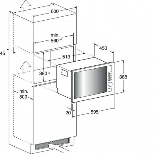 Встраиваемая микроволновая печь Hotpoint-Ariston MWHA 222.1 X