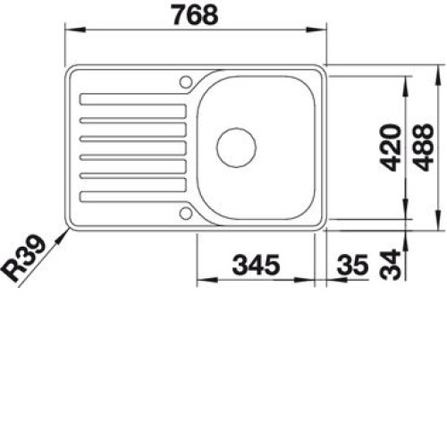 Кухонная мойка BLANCO lantos 45 s-if compact (519059)