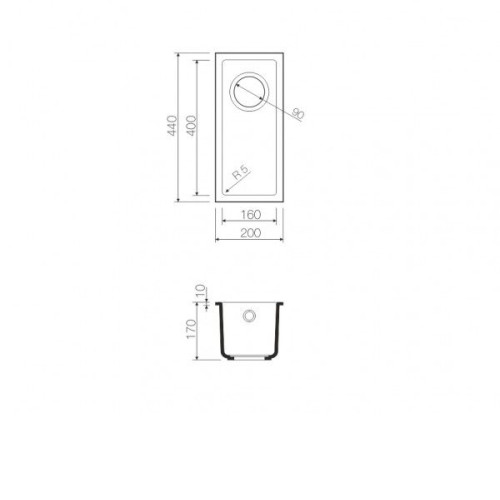 Кухонная мойка OMOIKIRI Bosen 20-U-PL (4993227)