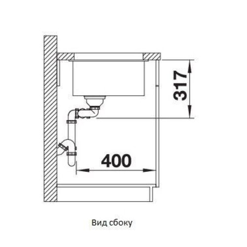 Кухонная мойка Blanco SUBLINE 430/270-U жасмин c отв.арм. InFino (арт.523156)