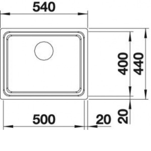 Кухонная мойка BLANCO ETAGON 500 - IF 521840 нерж.сталь