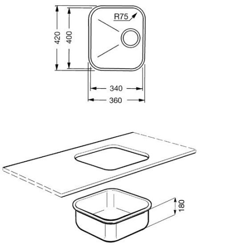 Кухонная мойка SMEG um34