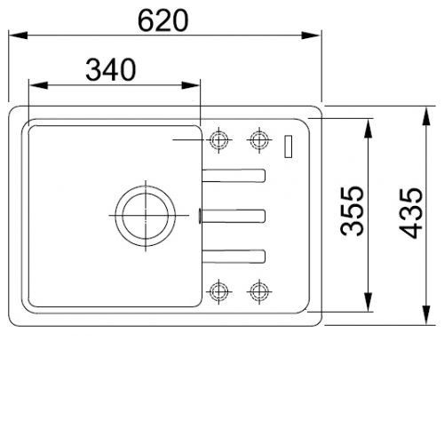 Мойка Franke BSG611-62стоп-,белый (114.0391.164)