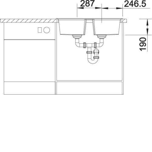 Кухонная мойка Blanco LEXA 8 SILGRANIT PuraDur темная скала гранит 524961