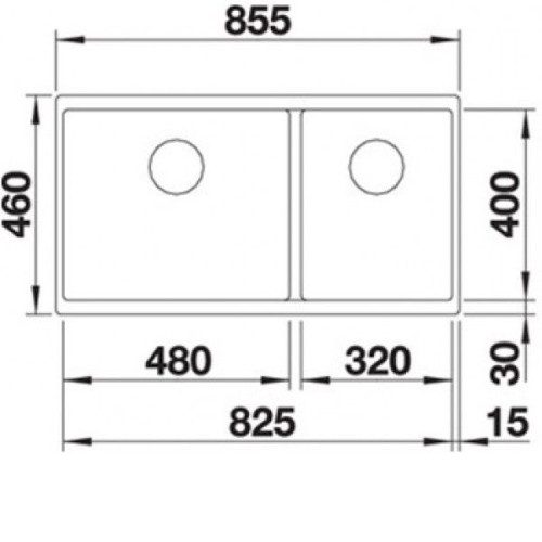 Кухонная мойка Blanco SUBLINE 480/320-U отводная арматура InFino® шампань гранит 523590