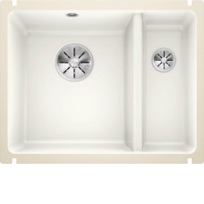 Кухонная мойка Blanco SUBLINE 350/150-U керамика отводная арматура InFino® глянцевый белый керамика 523741