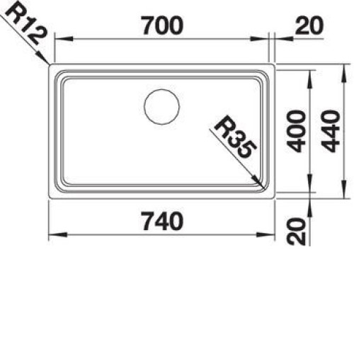 Кухонная мойка Blanco ETAGON 700-U нержавеющая сталь зеркальная полировка 524270
