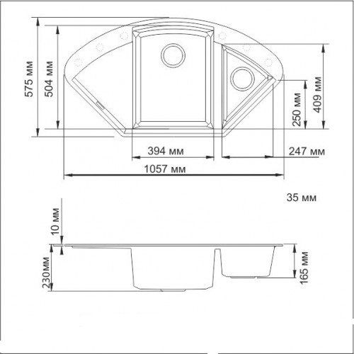 Кухонная мойка OMOIKIRI Sakaime 105C-DC (4993208)